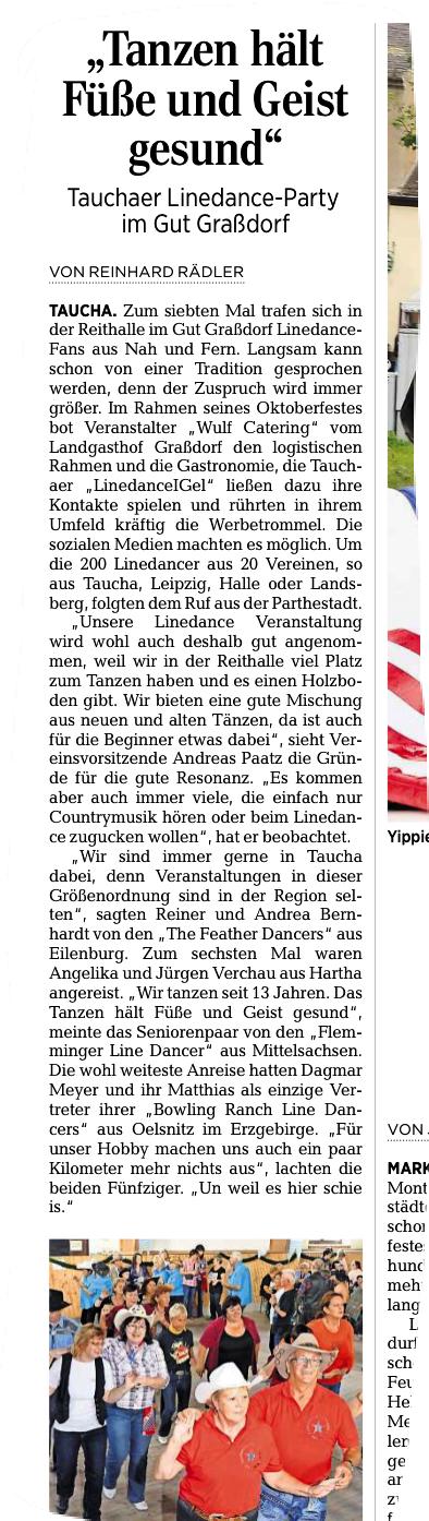 LVZ Artikel 7. Linedanceparty